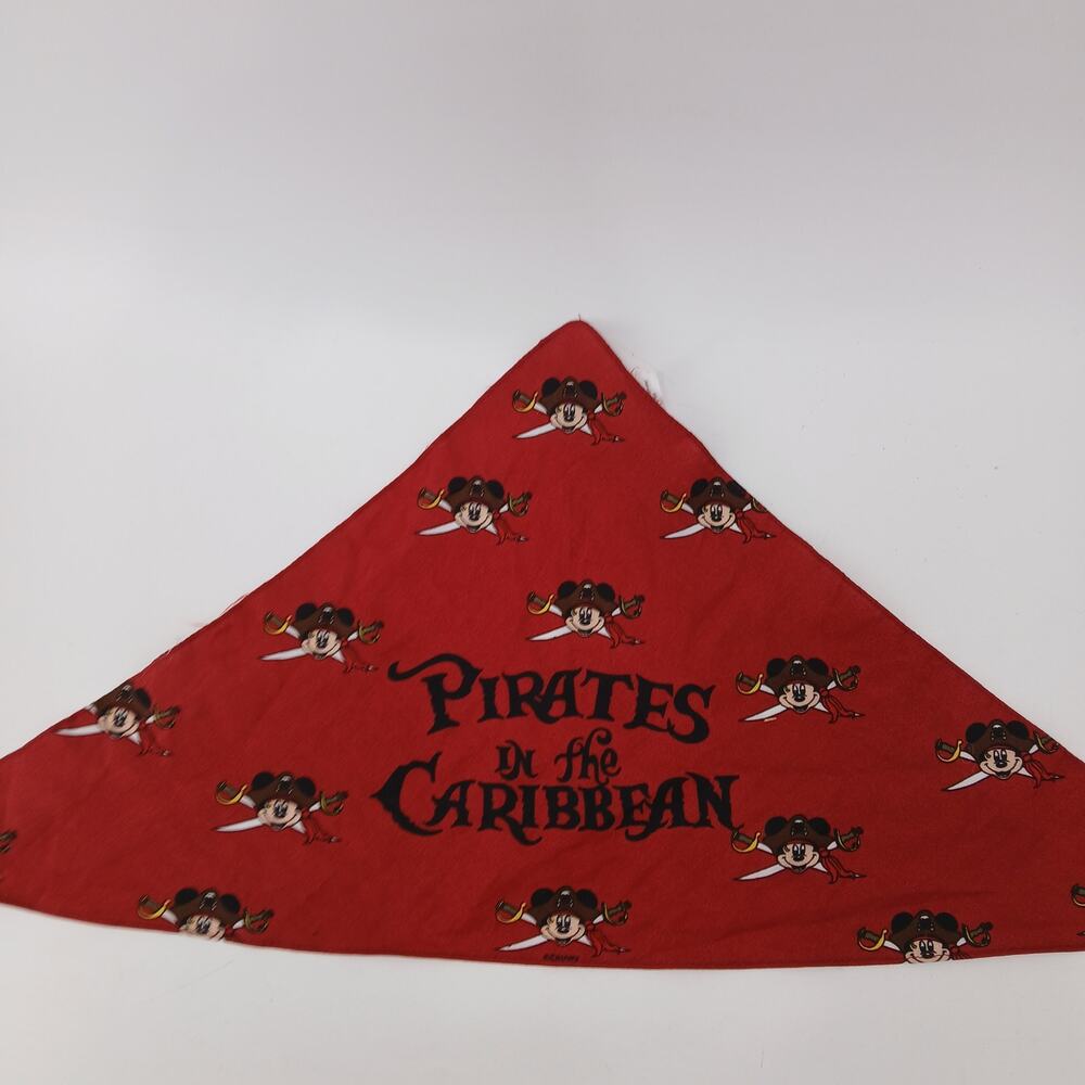 Bandana Disney Pirates of the Caribbean Red Mickey Mouse Red